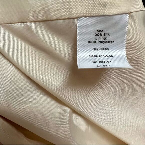 Talbots Pure 100% Duponi Silk Ivory Cream  Sleeveless Shift A Line Dress 10 P - Picture 12 of 12